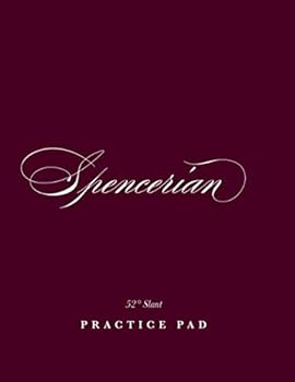 Paperback Spencerian 52° Slant Practice Pad: Calligraphy Exercise Writing Paper - Slant Angle Lined Guide Practice Sheets Book