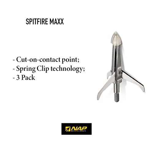 New Archery Products Spitfire Mechancial Broadhead 100 Grain Three Blade Cut On Contact 3 Pack #TOP6