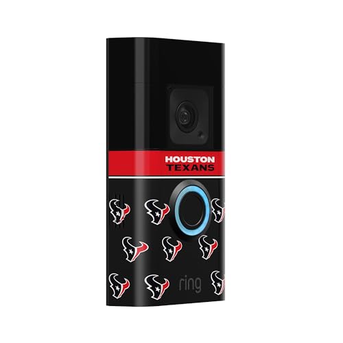 Image of All-New Limited Edition, Official NFL Faceplate for Ring Doorbells - Video Doorbell 3, Video Doorbell 3 Plus, Video Doorbell 4, Battery Doorbell Plus, and Battery Doorbell Pro | Houston Texans