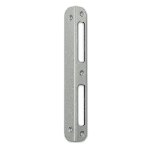 M4TEC ZB9 Gâche d'angle en acier laqué argent métallique - DIN R/L - Convient aux serrures de porte intérieure simple tour & double tour de WC/Salle de bain Cover