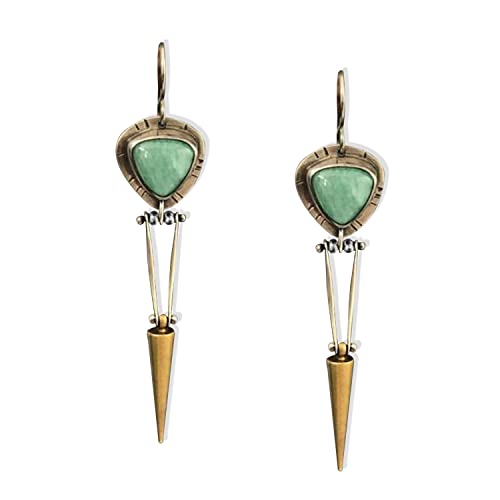 Handmade Boho Geometric Earrings Vintage Unique Bohemian Ethnic Dangle Drop Statement Earrings for Women Girls Birthday Valentines Day Jewelry Gift