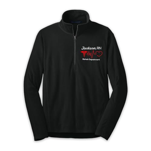 Custom Nurse Embroidered Microfleece Women Men Jacket Add Your Name Department Personalized Fleece Pullover4