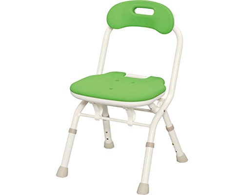 折りたたみシャワーベンチ FC背付タイプ グリーン 536-061 (アロン化成) (返品不可)