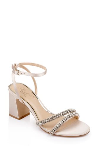 Jewel Badgley Mischka Rosa Block Heel Sandal with Gemstone Straps2
