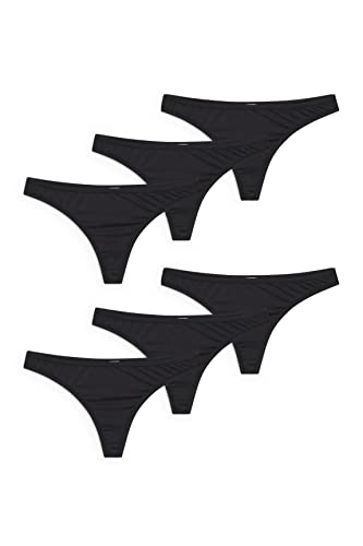 String Hipster Lovable Your Shape - Noir Taille L (UK 14) - Dentelle élastique - Fabriqué En Italie