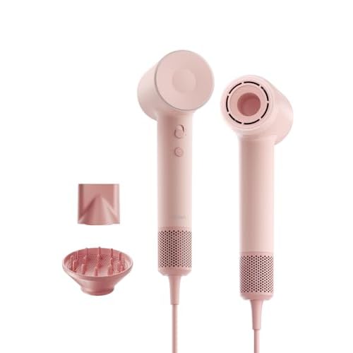 Laifen Hair Dryer SE 2, 200 Million Negative Ionic Blow Dryer with Child Mode and 108,000 RPM Brushless Motor, Fast Drying High-Speed Low Noise Hairdryer with Magnetic Attachments, HD130, Pi