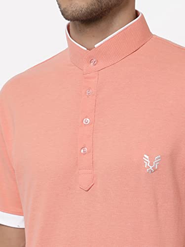Image of UZARUS Men's Solid Cotton Regular Fit Polo T-Shirt