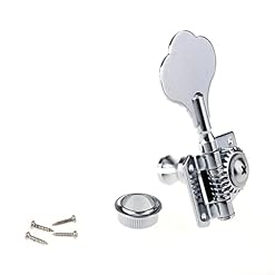 KESHUO 4-in-Line Open Gear Bass Tuners Tuning Pegs Clés Mécaniques Ensemble, Chrome (4 Pièces) Tuner Mécaniques Boutons - Les Beatles, Paul McCartney, John Lennon, RIngo Starr, George Harrison KESHUO 4-in-Line Open Gear Bass Tuners Tuning Pegs Clés Mécaniques Ensemble, Chrome (4 Pièces) Tuner Mécaniques Boutons – Image 3