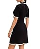 Cromiyumel Knit Polo Dress Short Sleeve Collared A... #1