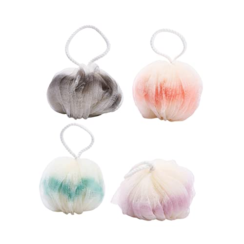 CLISPEED 4pcs Comfortable Bath Balls for Adults Stylish Shower Skin Scrubbers for Gentle Exfoliation and Deep Cleaning for Home Travel Use