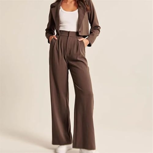 Wide Leg Tailored Pants High Waisted Business Casual Dress Pants High Waist Suit Pants2