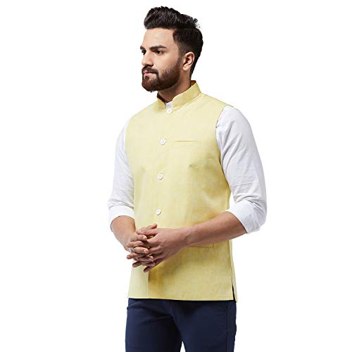 Image of SOJANYA (Since 1958 Men's Cotton Linen Blend Waist Coat