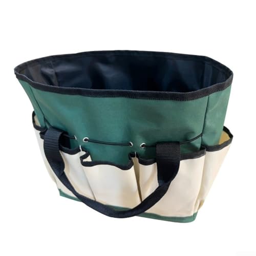 Garten-Werkzeugtasche, wasserdicht, 6 Taschen, Garten-Organizer mit großer Kapazität, 600D Oxford-Tuch-Tragetasche für Outdoor-Pflanz- und Unkrautwerkzeuge, leichte Aufbewahrungslösung