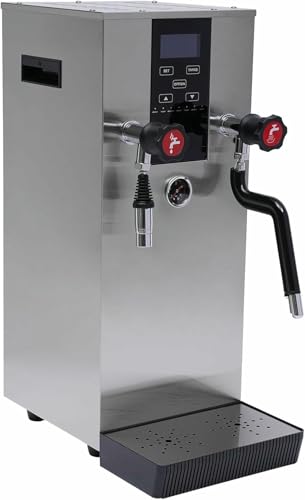 AFLEPCBRQ Steam Machine for Drinks, Commercial Coffee Machine Steam Water Boiling Steam Machine with LCD Screen; Timer & Drip Tray for Heating Drinks