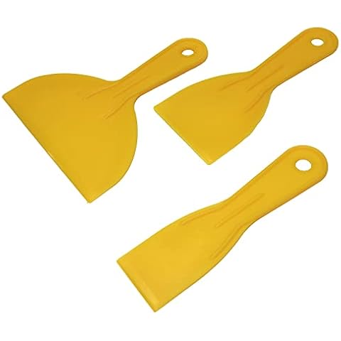 Cotarba 3PC Set Durable Plastic Scraper Filling Knife Spreader Putty Mixer Skimmer Paint Cover