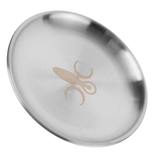 FUNOMOCYA Plateau Rituel Métal Rond Assiette pour Bougie Décorative Plateau De Service Acier Inoxydable pour Bijoux Et Bagues
