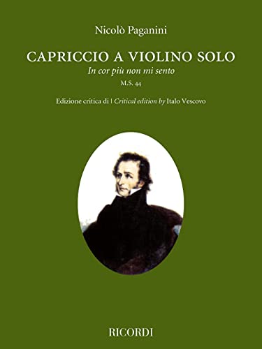 Niccolò Paganini-Capriccio a violino solo'In cor più non mi sento'-BOOK