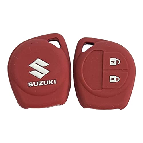 Image of vSHARK Silicone Car Key Cover for Maruti Suzuki S-Presso /Swift DZire /SX4 /DZire / Ignis /Alto /Vitara Brezza /Celerio /Ertiga /Ciaz /SCross /Baleno /Ritz 2 Button Key Cover W Brown ( Pack of 1 )