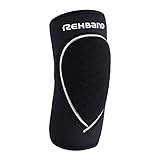 Rehband Ellenbogenschoner Kinder, 1 Stück, Schwarz, komfortabler Ellenbogenschützer für Volleyball & Handball, Farbe:Schwarz, Größe:S
