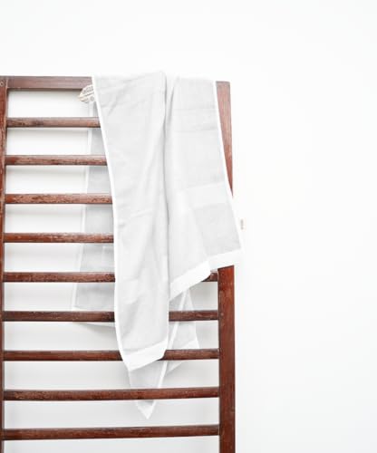 Image of Doctor Towels, World's First Banana Terry Bath Towel, 400 GSM | Dermatologist Tested for Sensitive Skin | 70 x 140 cm Towels for Bath Large Size | Clinically Tested to Help Reduce Acne - White