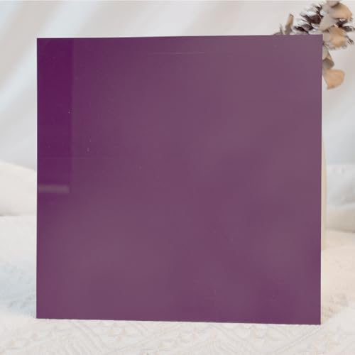 Image of 2-Pack Dark Purple Cell Cast Acrylic Sheets, 11.8x11.8 x 1 /8 in | Pastel Color, Glossy /Matte Finish for Laser Cutting, Engraving & DIY Crafts