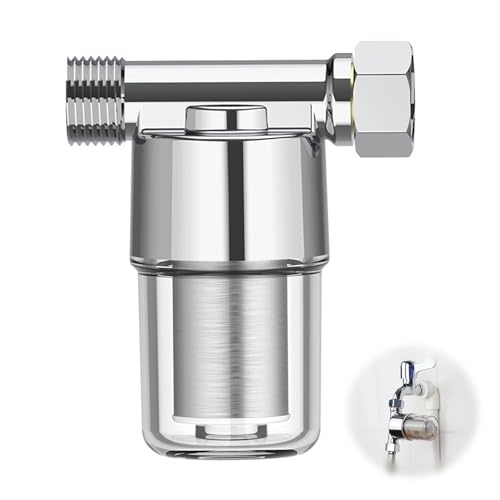 JDBlissful Filtro de Agua para Ducha Antical, Material de Cobre Puro, Filtro de Acero Inoxidable, Grifo de Filtro de Agua para Grifo Reutilizable, Filtro para Ducha Antical, para Cocina, Calentadores