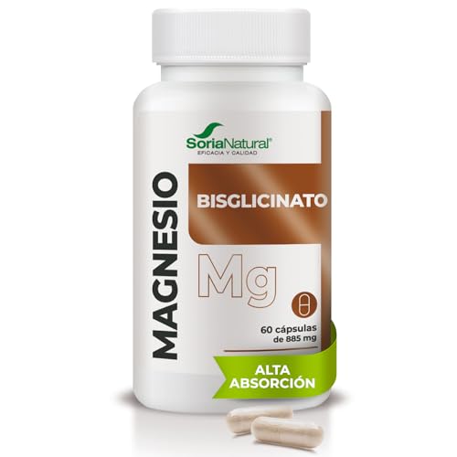 Soria Natural Bisglicinato de Magnesio de ALTA ABSORCIÓN - Complemento Alimenticio para Estrés, Energía y Músculos - 60 comprimidos