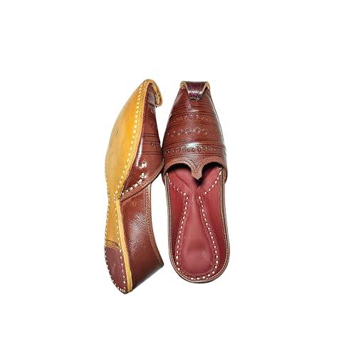 Image of Sunking Traditional Handcrafted Black Leather Punjabi Jutti, Ethnic Rajasthani Men's Slip-on Shoes