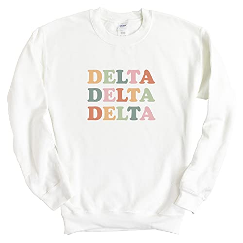Delta Delta Delta Tri Delta Bright and Colorful Sorority Crewneck Sweatshirt