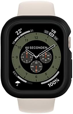 RhinoShield Bumper Case compatible with Apple Watch Series 7 [45mm] | Slim Protective Cover, Lightweight and Shock Absorbent - Black