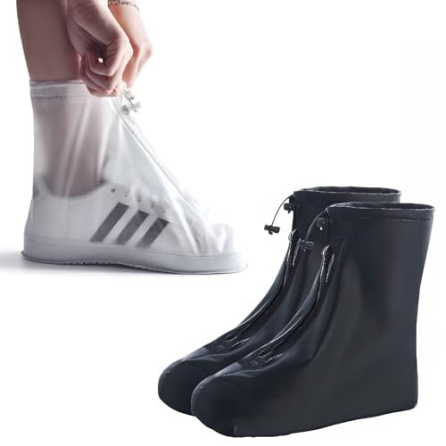 Cubrezapatos Impermeables,Cubre Zapatos Lluvia,Funda Zapato Reutilizable Protector,2 Pares Cubrezapatos Antideslizante Reutilizable Antideslizante Cubrezapatos de Lluvia para Días Lluvioso Nieve