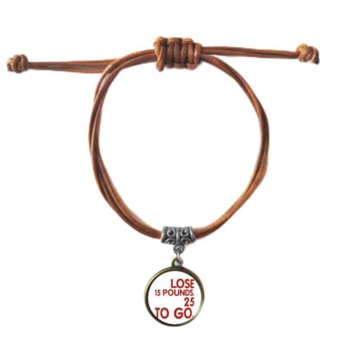 Bracelet couple cuir corde double rouge anglais ajustable pour homme et femme