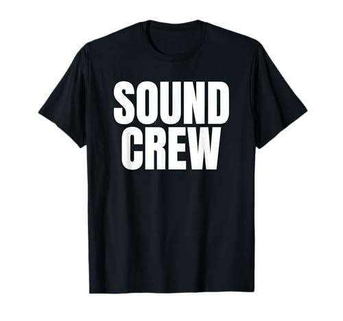 Sound Crew Camiseta para Concert Evento Staff Camiseta negra Camiseta