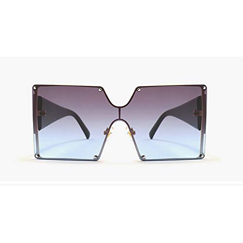 Image of mincl /Oversized Shield Sunglasses Woman 2019 Fashion Luxury Shades UV400 Vintage Flat Top Futuristic Sunglasses