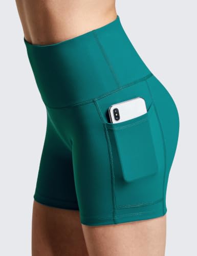 Image of baleaf Women's High Waist Biker Shorts with 3 Pockets