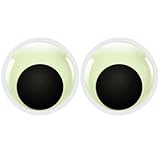 TOAOB 2pcs Luminous Large Googly Wiggle Eyes with Self Adhesive 7 Inch Giant Glow in The Dark Wiggle Eyes for DIY Crafts Scrapbooking Decoration