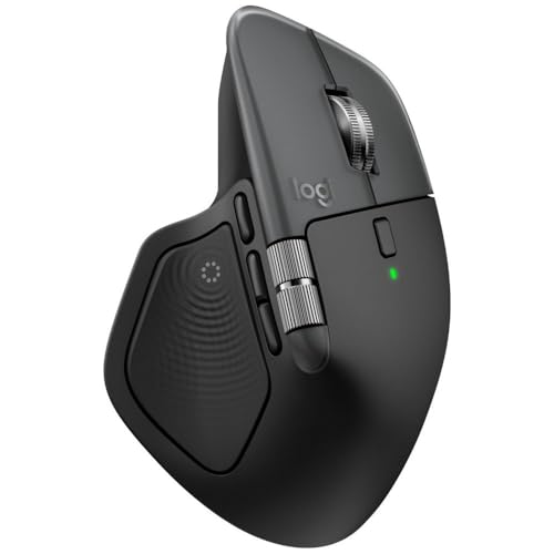 Image of Logitech MX Master 4 for Mac, Ergonomic Bluetooth Mouse with Advanced Performance Haptic Feedback, Ultra-Fast Scrolling, USB-C Charging, MacOS, iPadOS, Windows - Space Black