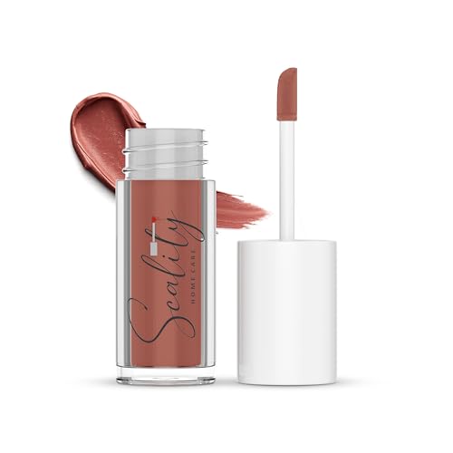 Image of Scality Liquid Lipstick - Brown Plum | Highly Pigmented Matte Lipstick | One Swipe Application | Long Lasting, Transferproof & Smudge Proof | Smooth Comfortable Wear | Perfect for Daily & Occasion Makeup (5 ml)