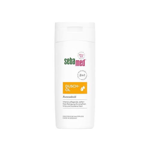 Sebamed Duschöl 200 ml Duschöl für Damen und Herren mit Avocadoöl intensiv pflegende seifenfreie Reinigung für empfindliche und trockene Haut