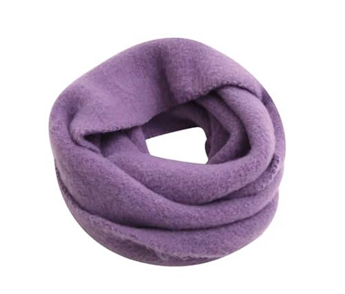 FASHION YOU WANT Damen Loopschal Strickschal Schlauchschal Schal Feinstrick einfarbig Rundschal (lila)
