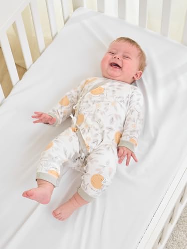 BINIDUCKLING Newborn Kimono Side Tie Wrap Over Long Sleeve Romper4