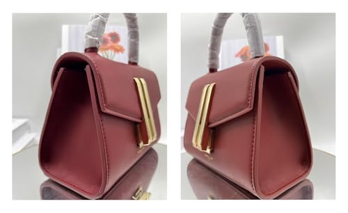 Small Top Handle Tote Bag for Women，Luxury Crossbody Purse Shoulder Bag，Fashion Leather Handbag，Detachable Strap.4