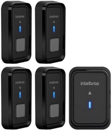 Campainha sem Fio Com Bateria Sem Fio Cib 101 Preta Alcance ate 1...