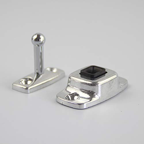 Jutta Medium Tall Doorstop Retainer Door Mount for Caravan, Motorhome, Boat, Yacht, Home & Garden, 1 Piece, Polished Aluminum Alloy, Rubber, 65mm & 48mm
