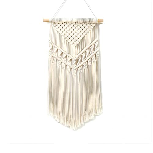 Bailinks Macrame Wall Hanging, Handmade Woven Tapestry Boho Chic Wall Decor for Bedroom, Livingroom, Apartment Dorm (C)