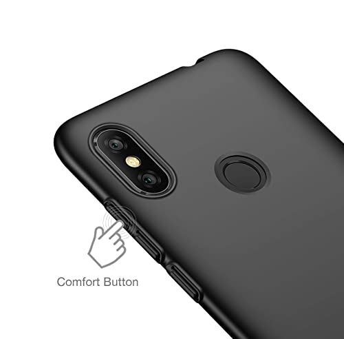 Image of Mobile Back Cover Case for Xiaomi Redmi Note 6 Pro (Silicone Case|CameraProtection|Black SC1510)