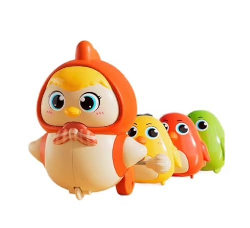Image of acrown Cute Animal Toys for Kids Sensory Worm Animal Wind up Colorful Toy Insect Figurines for Boys and Girls Multicolor (Chicken Toys Walking)