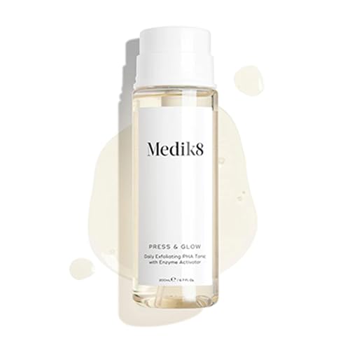 Medik8-Press-Glow-Daily-Exfoliating-PHA-Tonic-with-Enzyme-Activator-Polyhydroxy-Acid-Toner-Gentle-Cleansing-Exfoliant-for-Clarifying-Skin-Toning-and-Redness-For-Radiant-Glass-Skin-67-oz Medik8 Press & Glow Daily Exfoliating PHA Tonic with Enzyme Activator - Polyhydroxy Acid Toner - Gentle, Cleansing Exfoliant for Clarifying, Skin Toning, and Redness - For Radiant Glass Skin - 6.7 oz - Image 3