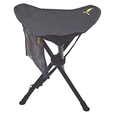 Geertop Tripod, Stool, Folding Camping Chair with Mesh Pocket for Fishing Camping Hiking, black Cover