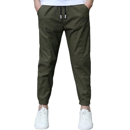Boys Cargo Pants Cotton Loose Sweatpants Kids High Waist Joggers Trousers for Running Playing Hiking